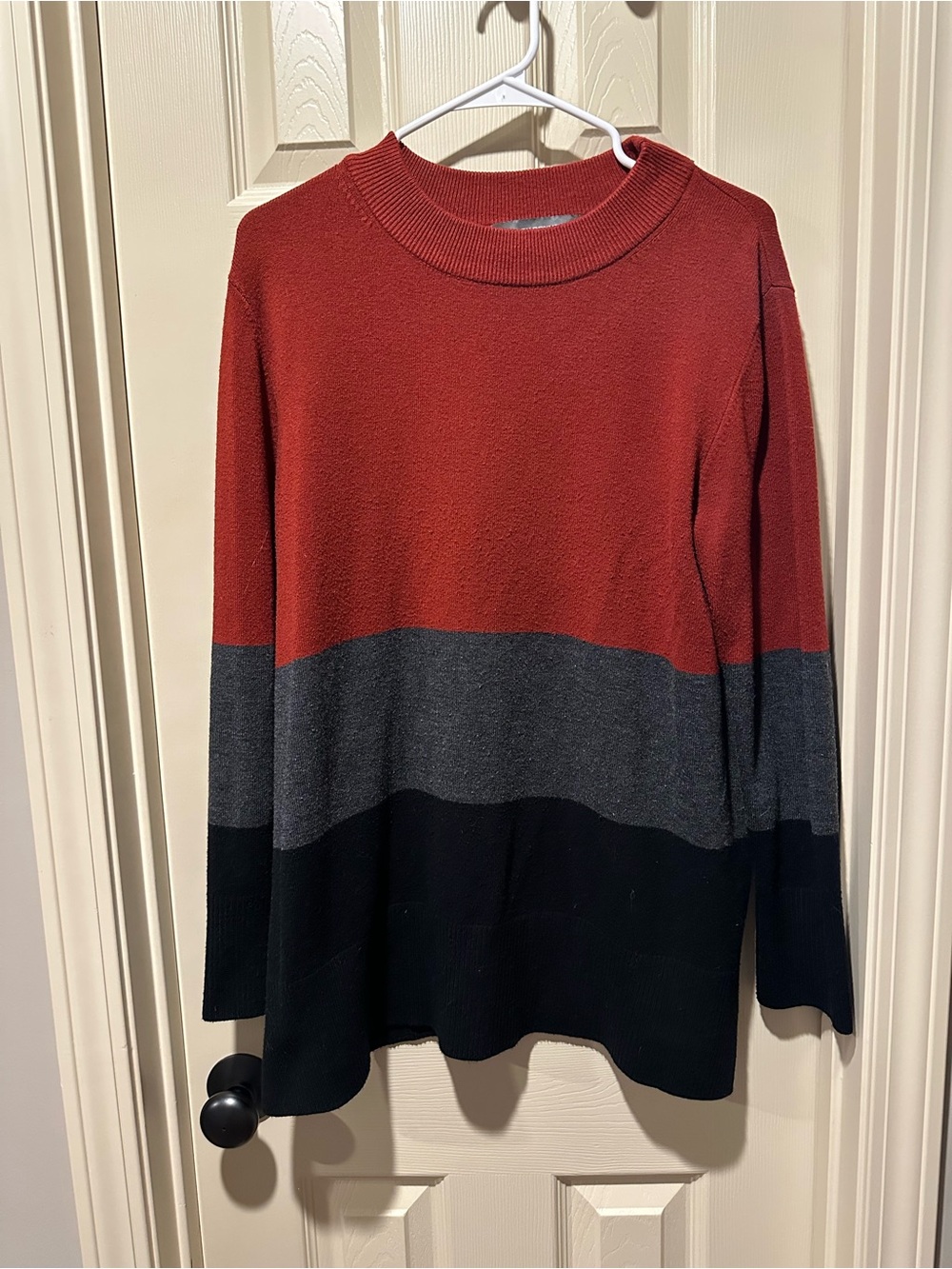 French Connection Rust Red Crewneck Sweater